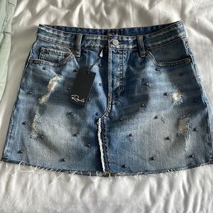 Rails denim skirt with gems - new with tags